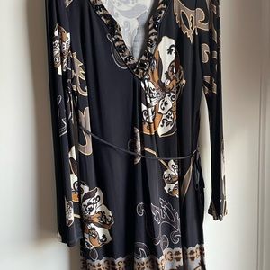 Hale Bob silk dress with jewelled neckline